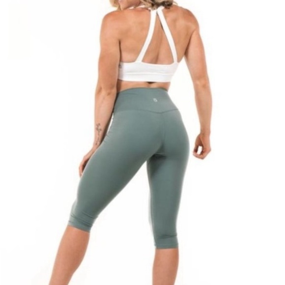 Buffbunny green crop legging high waist - Picture 1 of 4